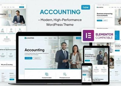 Accounting WordPress theme with Elementor support